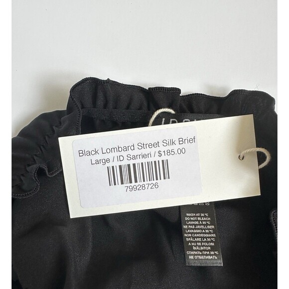 I.D. Sarrieri Ruffle Silk Black Brief Size Large New With Tags Luxury Lingerie - Picture 4 of 7